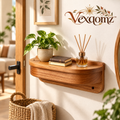 Vexqomz™ Rounded Wooden Floating Wall Shelf